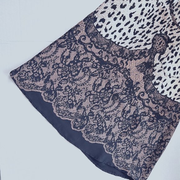 Lily White Leopard and Lace Look Dressy Tank Size Small - Picture 6 of 6